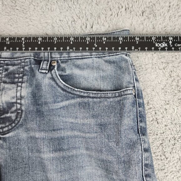 XXX Rude Jeans Men's 30x32 Blue Skinny Leg Denim Cotton Stretch Gothic Raw Wash - Picture 3 of 12